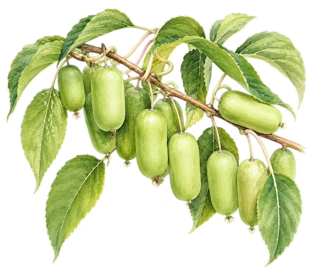 [Actinidia	arguta] Kiwaï  - 'Super Jumbo' ♀ (Conteneur 1,5l - 1 an)